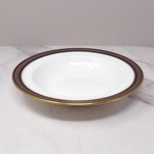 Vintage Coalport Bone China Blue Wheat Rimmed Soup Bowl